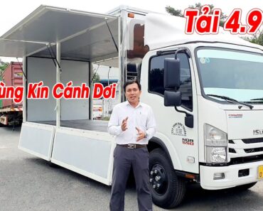 Ra Mắt Mẫu Xe Tải Isuzu 5T Thùng Kín Mở Cánh Dơi – Isuzu NQR550 Thùng Cánh Dơi