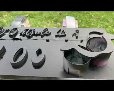 Spray Painting Scroll Saw Cut Words