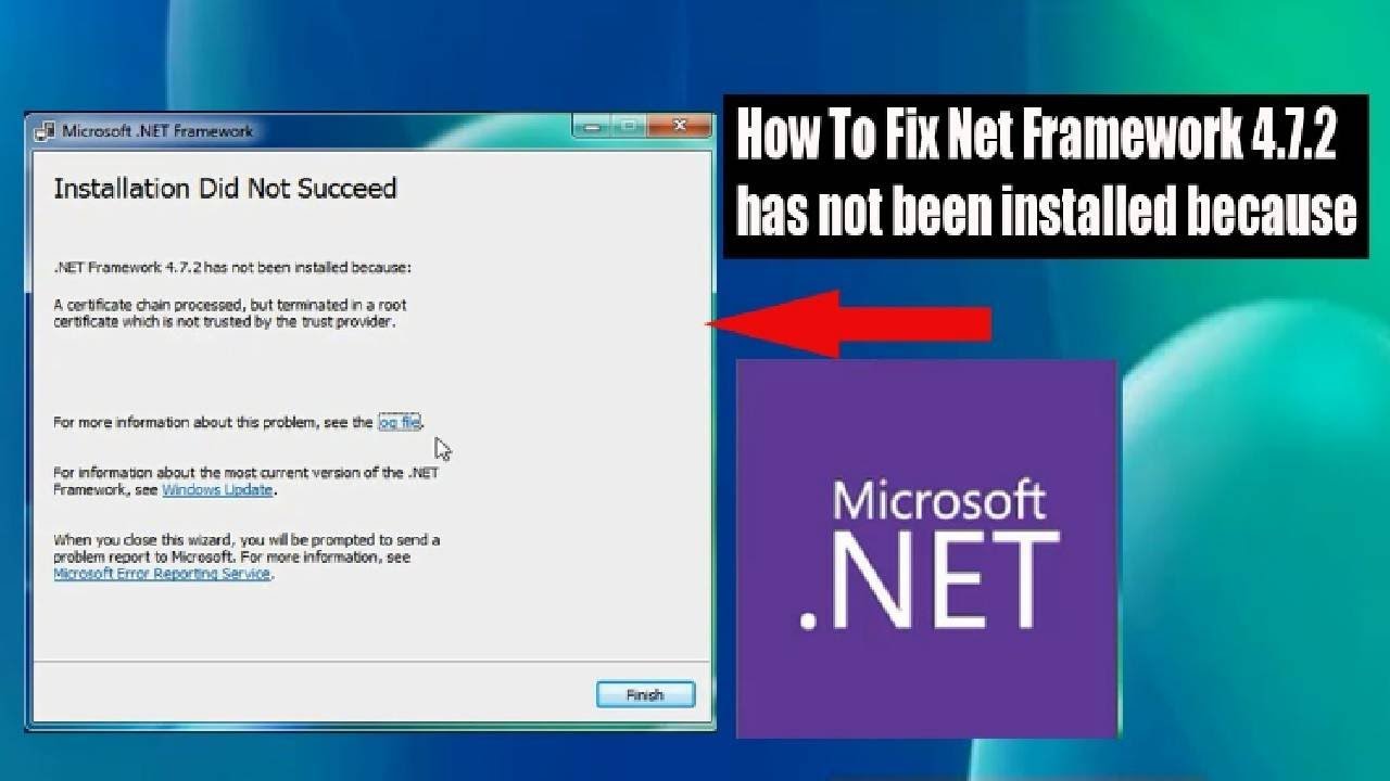 Sửa Lỗi Cài đặt NET Framework: A Certificate Chain Processed But