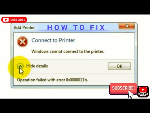 Sửa lỗi ko cài được máy in share qua mạng | Windows cannot connect to the printer error 0x0000011b