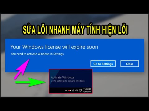 Sửa lỗi máy tính hiện Your Windows license will expire soon và Activate Windows 10