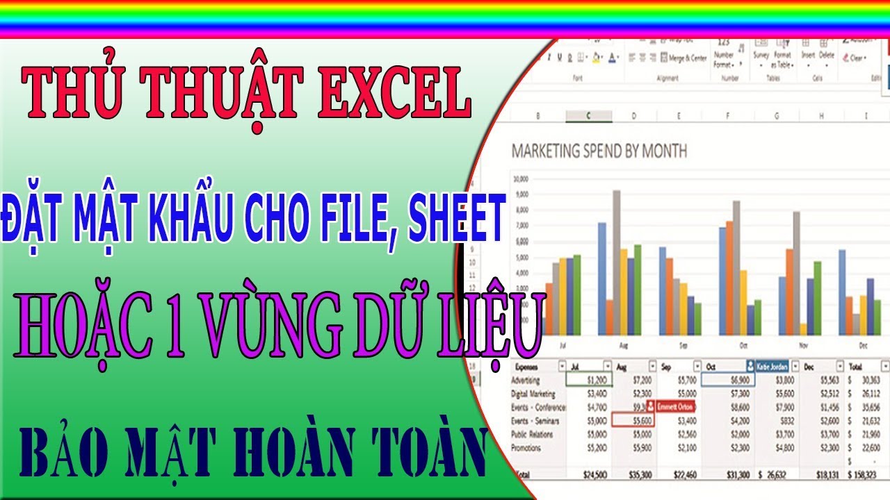 THỦ THUẬT EXCEL- Đặt mật khẩu cho file, sheet hoặc 1 vùng dữ liệu- Bảo mật HOÀN TOÀN- TRÙM EXCEL