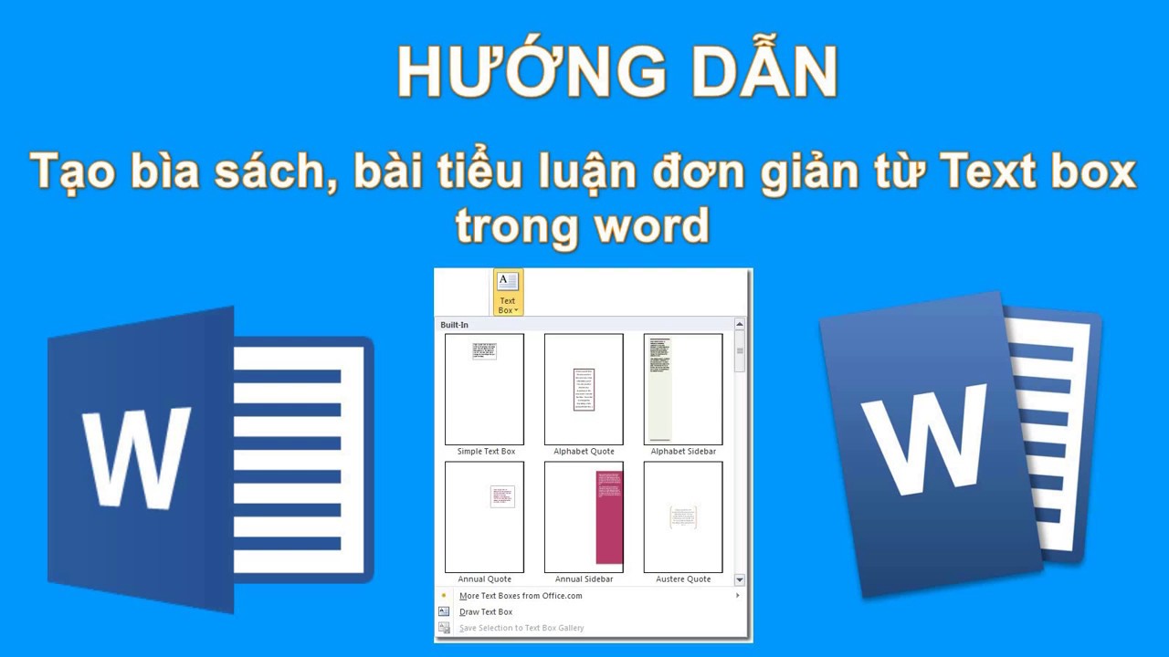 Tạo bìa báo cáo, tiểu luận đơn giản từ  Text box trong Word ✔️