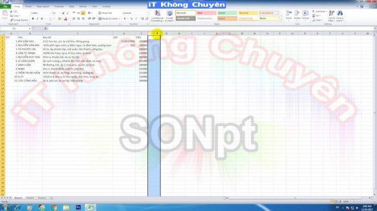 Thay đổi kiểu chữ VIẾT HOA viết thường trong Excel | Mẹo excel bài 2