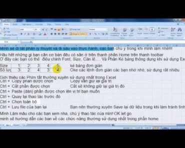 Thủ thuật  Excel cơ bản bài 1 'Phần 1'