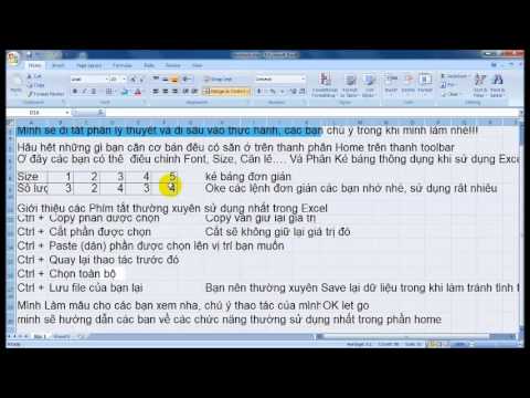 Thủ thuật  Excel cơ bản bài 1 'Phần 1'