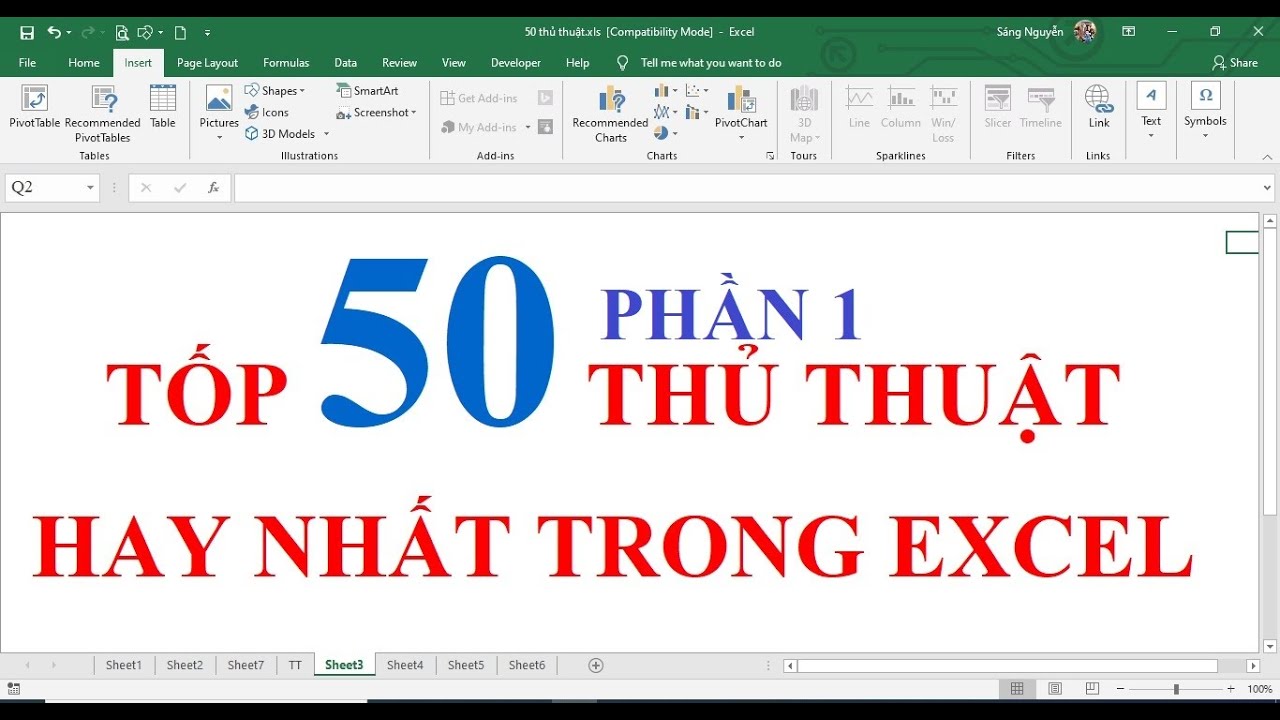 Tốp 50 thủ thuật hay nhất trong Excel – phần 1