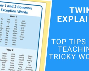 Top Tips for Teaching Tricky Words