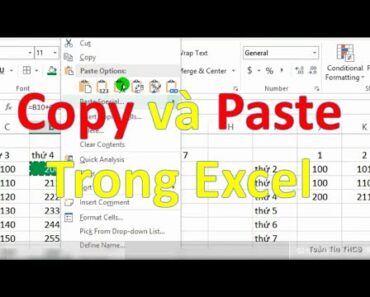 Tự Học Excel | Bài 3: Copy và Paste Trong Excel