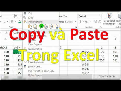 Tự Học Excel | Bài 3: Copy và Paste Trong Excel