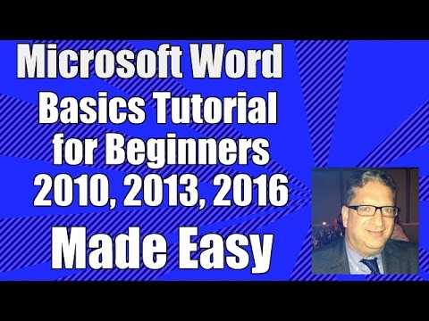 Word Basics – Word Tutorial for Beginners – Microsoft Word 2010, 2013, 2016 Office 365