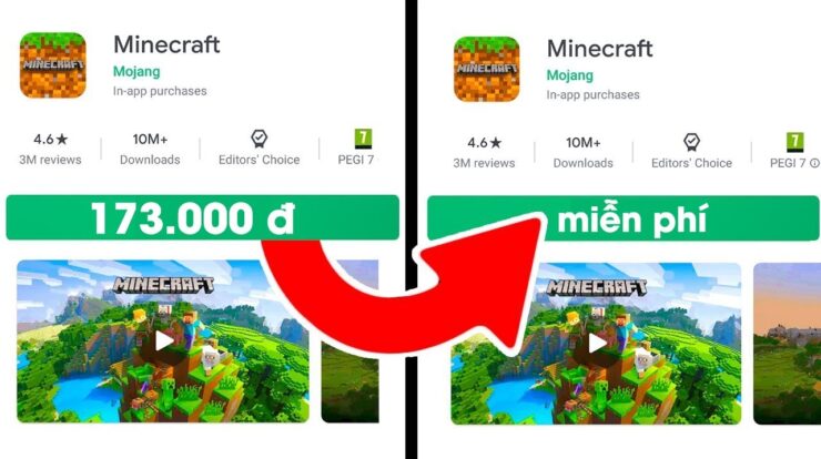 cách tải minecraft PE trên điện thoại android miễn phí mới nhất