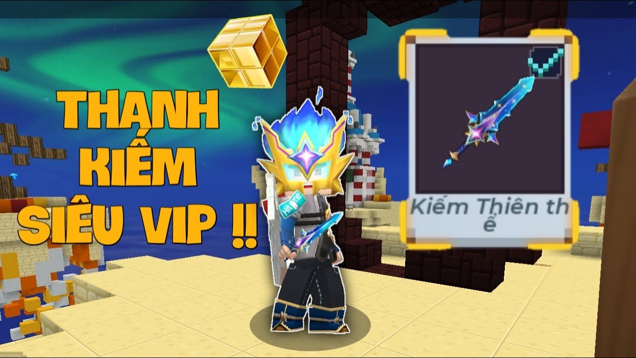 BlockMan Go Cách Nhận Được Thanh Kiếm Kim Cương Bá Đạo Đơn Giản   Trong Bedwars