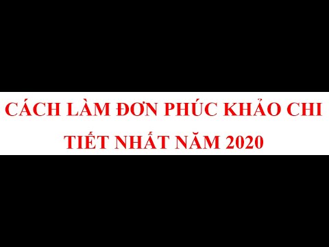 Cách làm ĐƠN PHÚC KHẢO bài thi chi tiết nhất