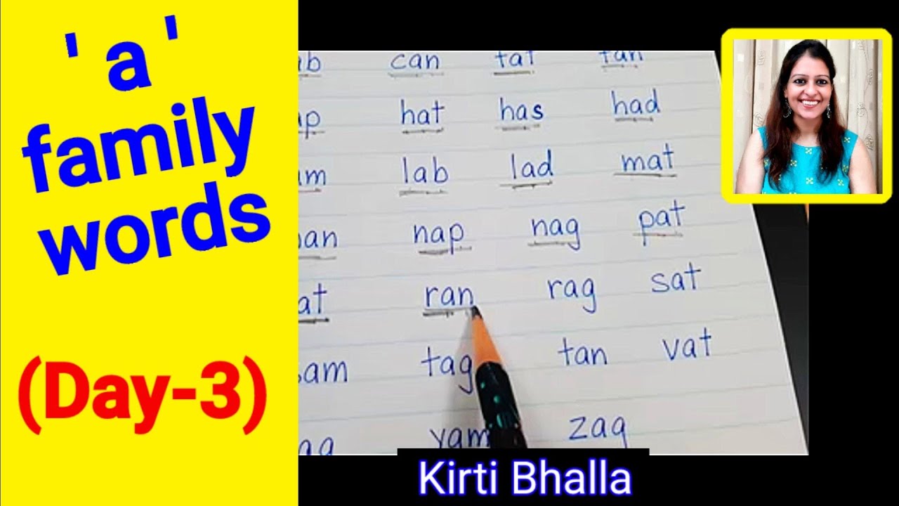 Day-3 Reading of a sound words | basic sounds | at, an, ap, ad, ag, am, as, ab words | a sound word