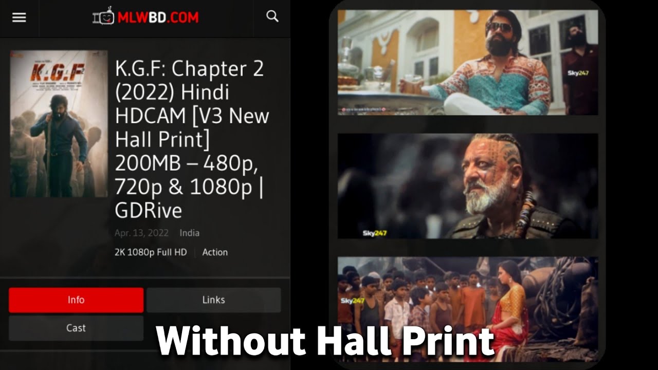 Download kgf chapter 2 Without Hall Print | how to watch kgf chapter 2 in hindi