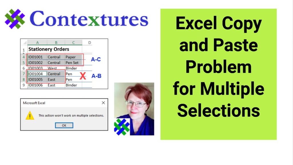 Excel Copy and Paste Problem for Multiple Selections