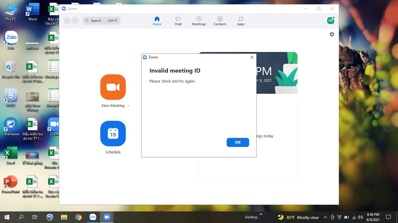 Hướng Dẫn Vào Zoom khi bị lỗi Invalid meeting ID hoặc sai Pass