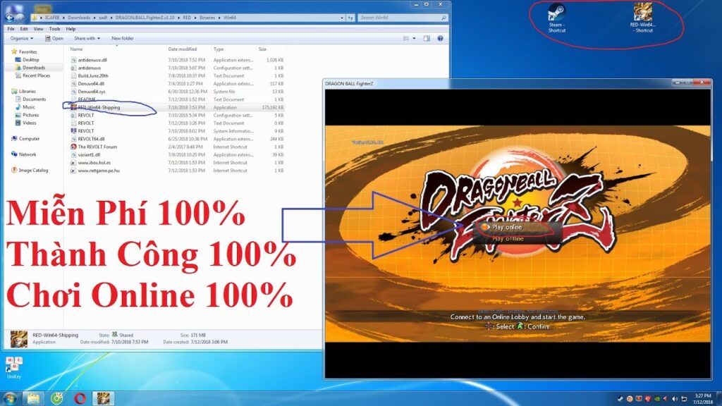 Hướng dẫn tải Game Dragon Ball FighterZ chơi online miễn phí