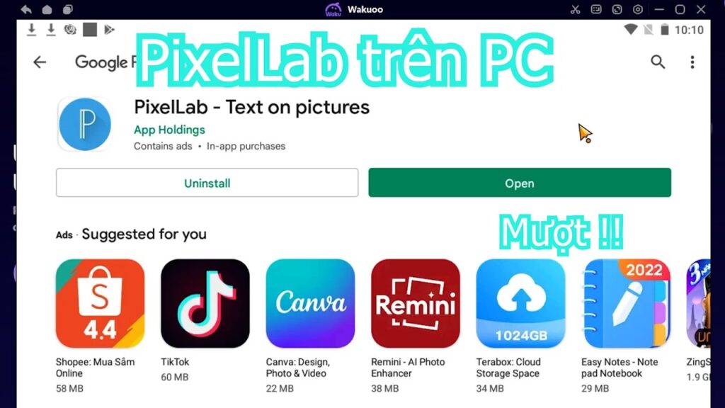PixelLab: Text on pictures trên PC/ Máy tính – Cách tải cho Laptop Windows mượt nhất