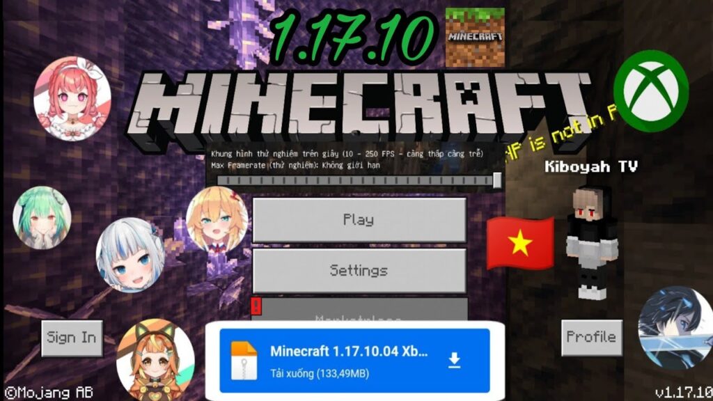 🔥Tải Game Minecraft PE 1.17.10 Official + Xbox Live + Tiếng Việt + STGiảm Lag + @Wibu / Kiboyah TV