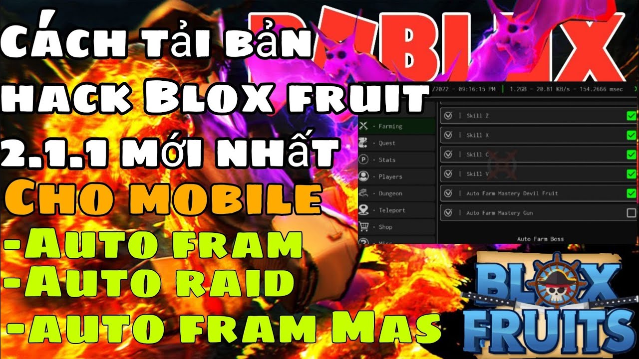 Cách tải bản hack Blox fruit 2.1.1 mới nhất trên Mobile 💥💥