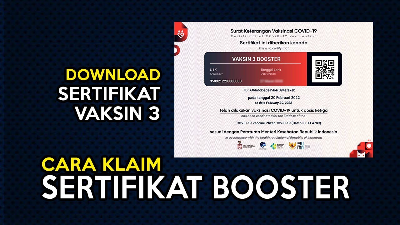 Cara Cetak Download Sertifikat Vaksin Booster Di Pedulilindungi