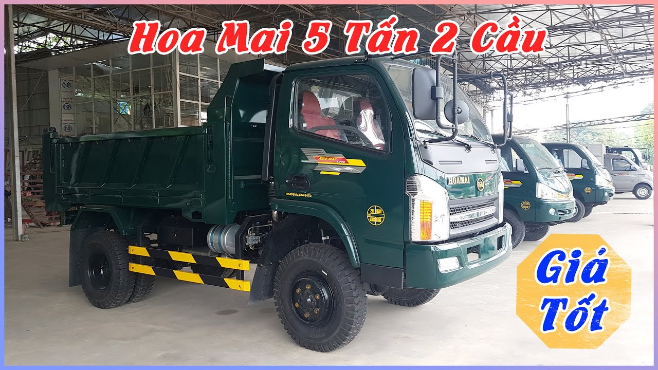 Đánh Giá Xe Ben Hoa Mai 5 Tấn 2 Cầu Lap | Xe Ben 2 Cầu Giá Tốt