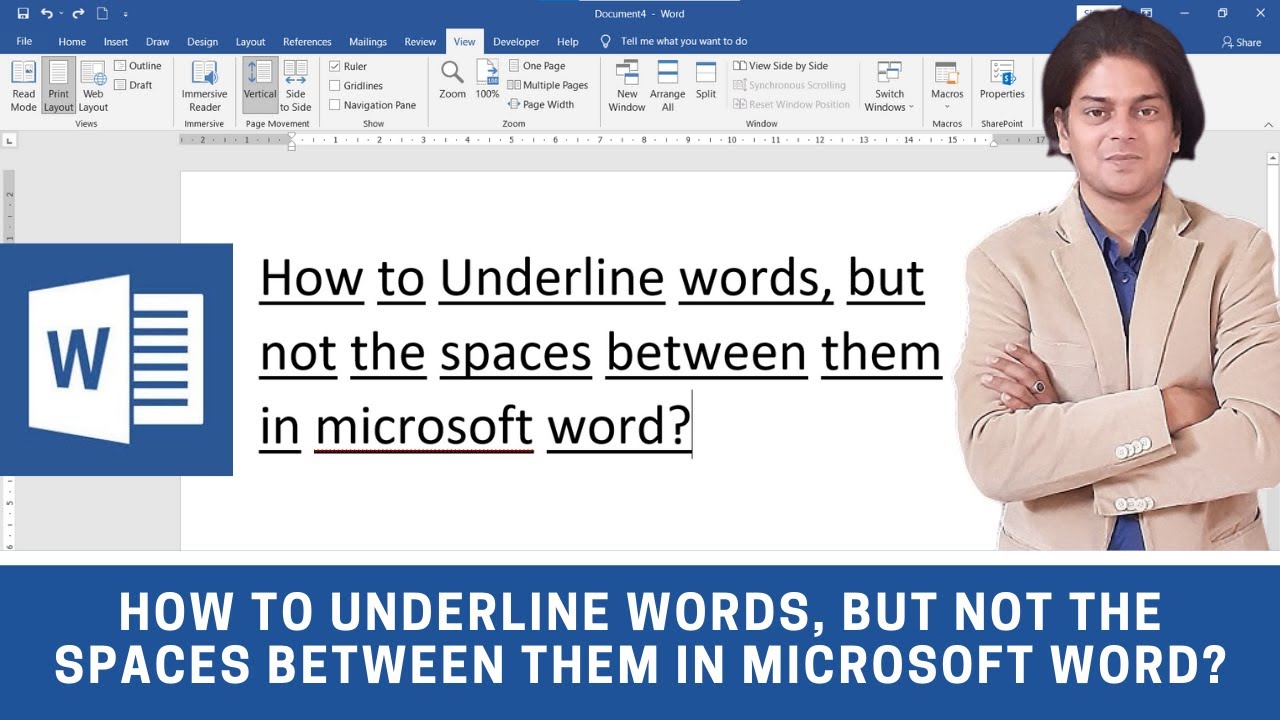 how-to-underline-words-but-not-the-spaces-between-them-in-microsoft