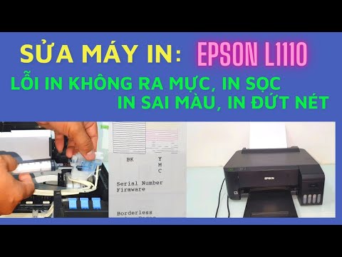 Hướng dẫn cách sửa lỗi máy in Epson L1110 in không ra mực, in bị sọc, in đứt nét, in sai màu