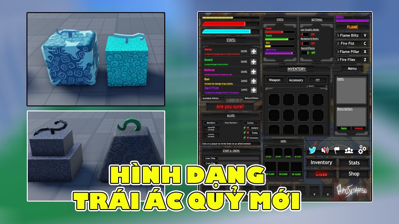 Roblox – Admin Đổi Mới Hình Dạng Của Trái Cây Ác Quỷ Trong Blox Fruits ?