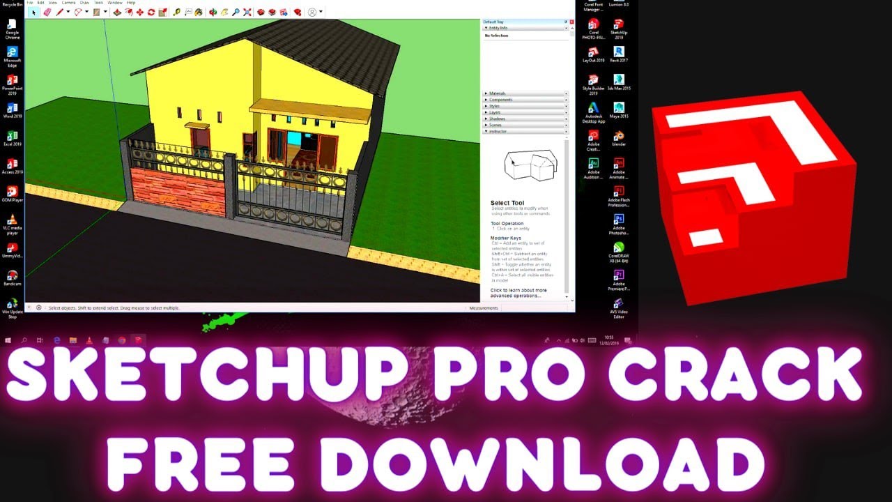 SKETCHUP PRO CRACK | HOW TO INSTALL | FREE DOWNLOAD SKETCHUP CRACK 2022