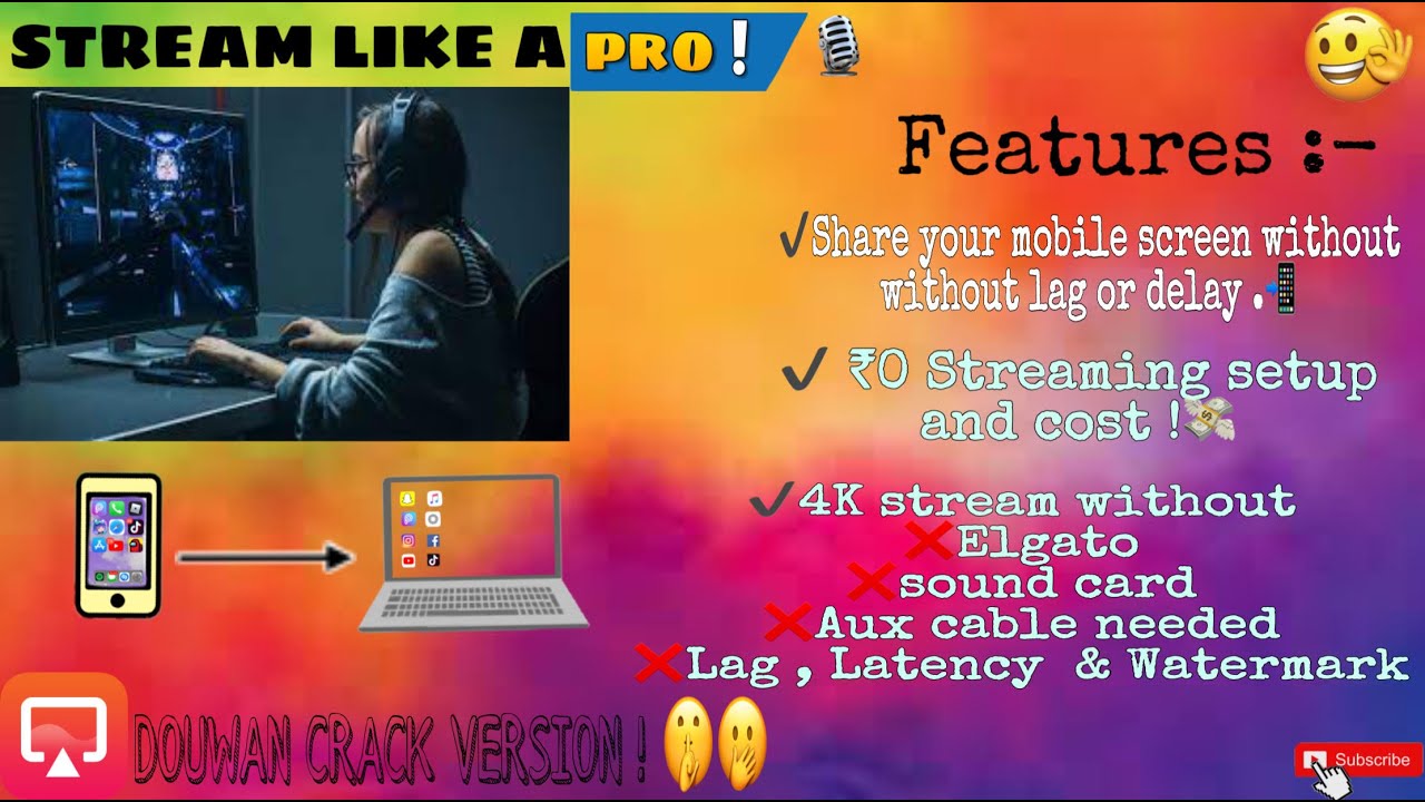 STREAM LIKE PRO –  MOBILE GAME STREAM FROM PC IN 4K- DOUWAN CRACK 2022 -SCREEN CAST for free #stream