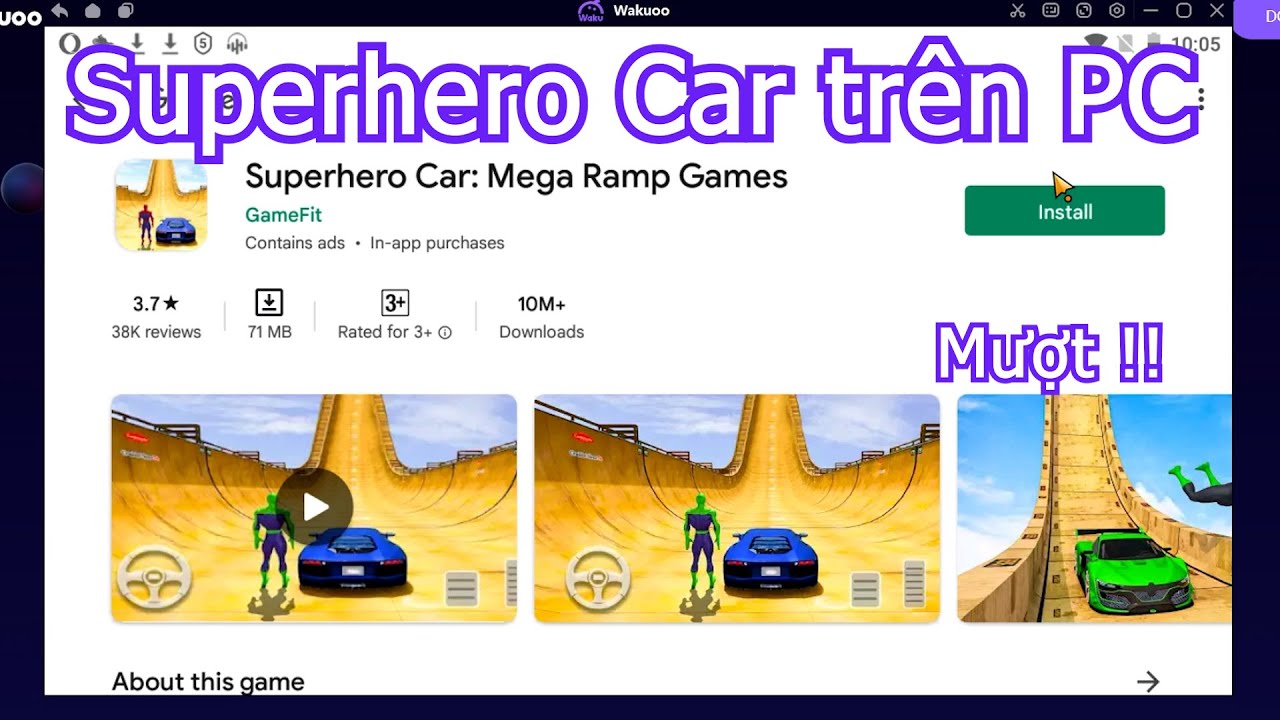 Superhero Car Mega Ramp Games trên PC, Máy tính – Cách tải cho Laptop Windows mượt nhất