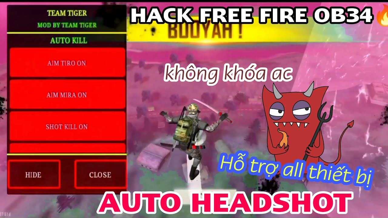 Hack Free Fire OB34, Cách Tải Hack Free Fire OB34, Mod Menu Hack Free Fire, Hack FF, Free Fire OB34