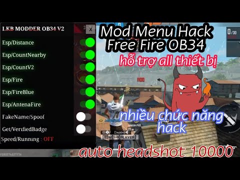 Hack Free Fire OB34, Cách Tải Hack Free Fire OB34, Mod Menu Hack Free Fire, Hack FF, Free Fire | V10