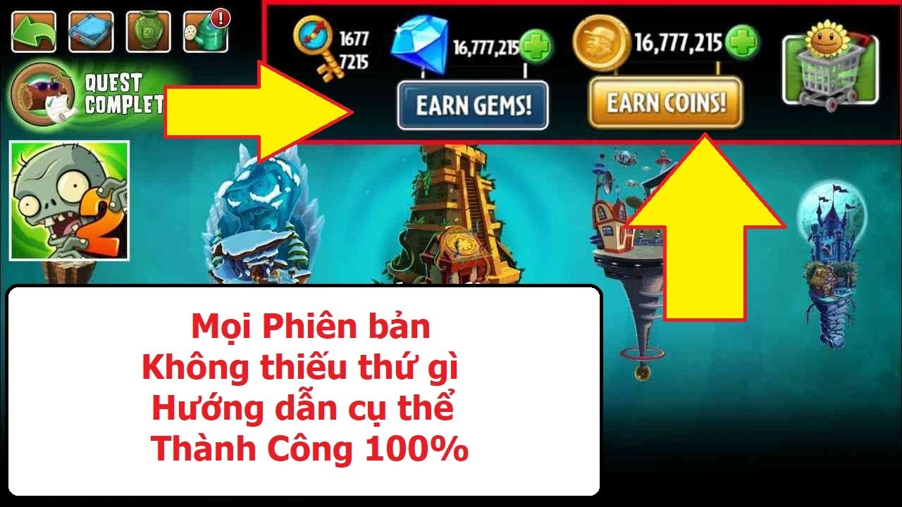 Hướng Dẫn Tải Game Plant Vs Zombie 2 tất cả tiền và Cây mới nhất 2022