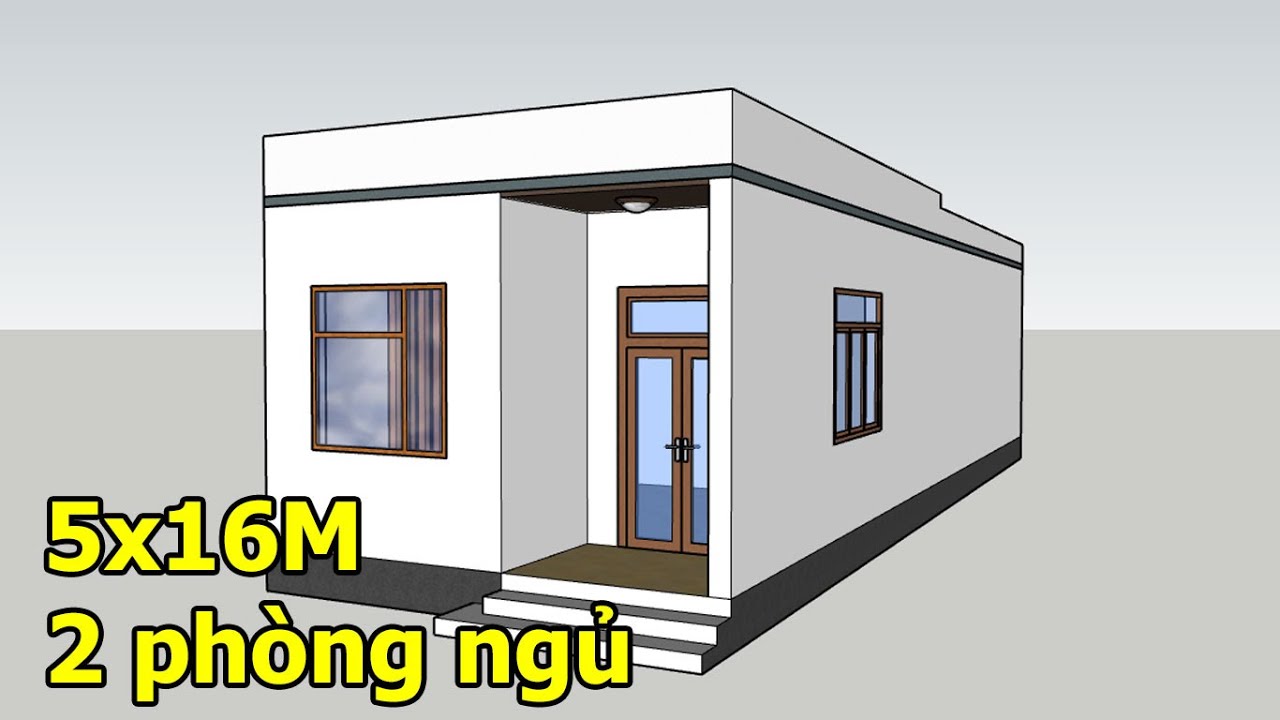 Cách Xây Dựng Mẫu Nhà Ống Đẹp – Mẫu Nhà Ống 5x16M Với 2 Phòng Ngủ || Kiến Trúc Nhà Đẹp