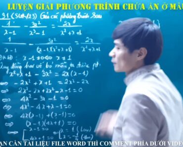 Cách giải phương trình chứa ẩn ở mẫu -ĐS 8 – Bài # 31 SGK/23