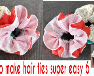 Cách may dây cột tóc siêu dễ MẪU 6 l how to make hair ties super easy 6