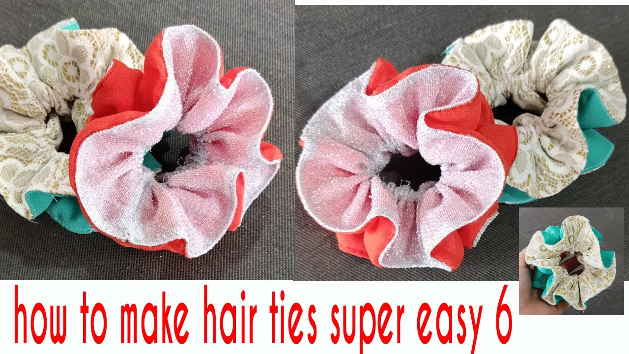 Cách may dây cột tóc siêu dễ MẪU 6 l how to make hair ties super easy 6