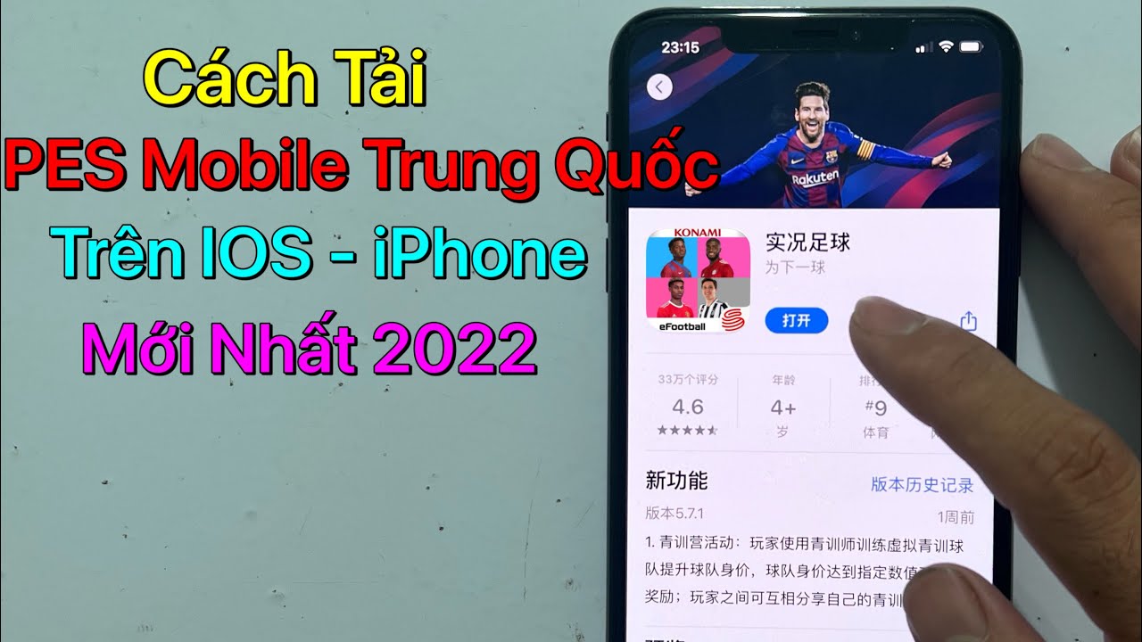 Cách tải PES Mobile Trung Quốc iOS – iPhone / Tải PES Mobile China – Mới Nhất 2022