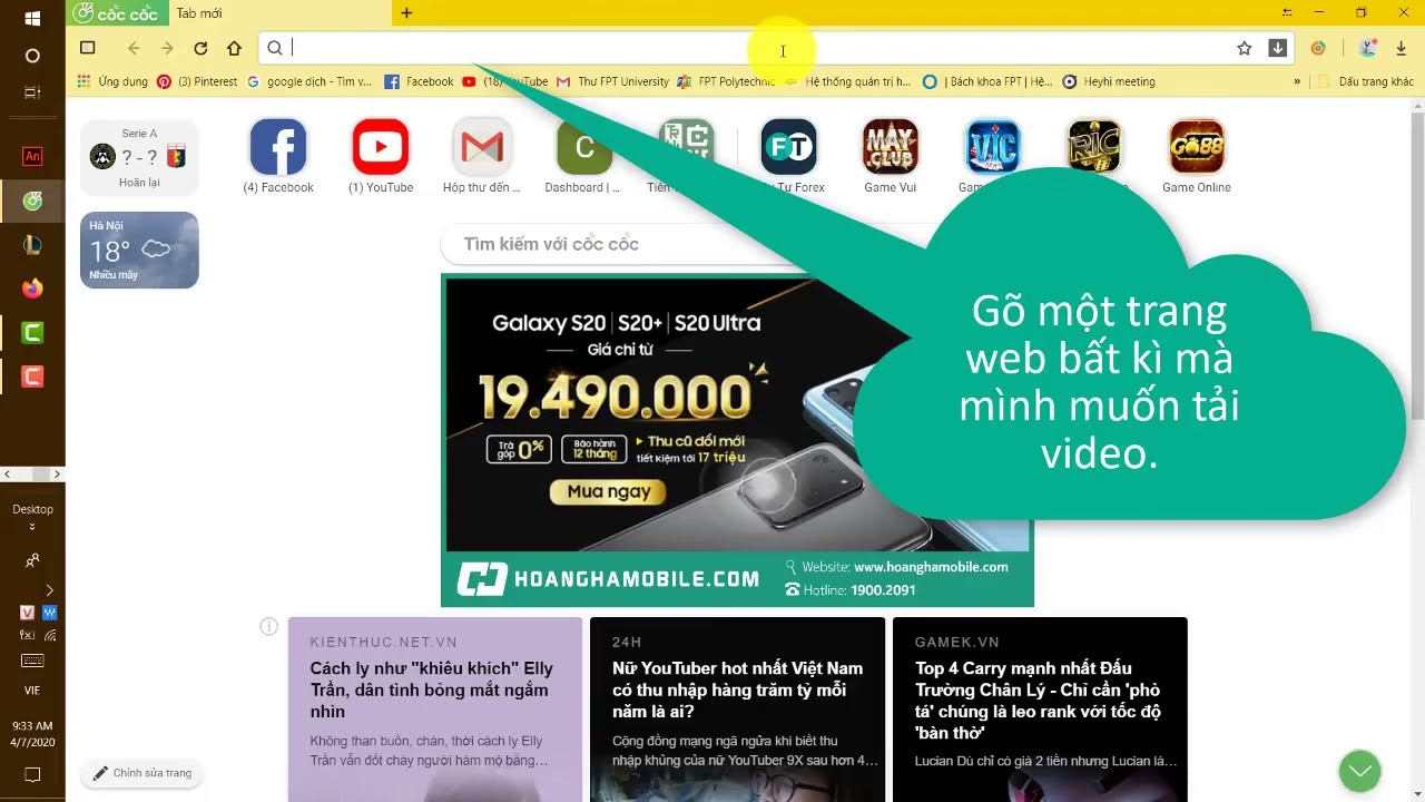 Cách tải video đơn giản trên một trang web về máy tính