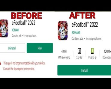 How To Fix This App Is No Longer Compatible With Your Device | How To Download eFootball 2022 Mobile