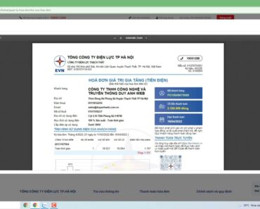 Hướng dẫn cách tải hóa đơn VAT cho công ty từ trang chủ EVN Hà Nội