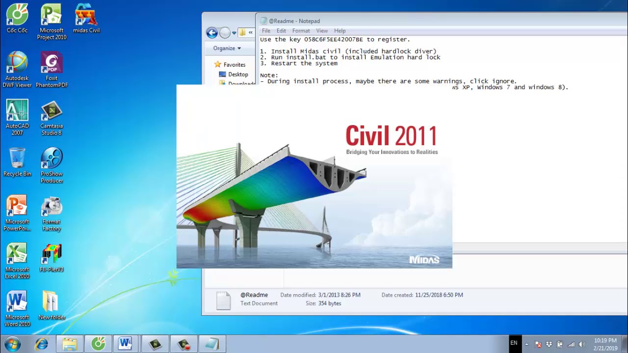 Hướng dẫn cài đặt và crack Midas Civil 2011 – How to Install and crack Midas CIvil 2011