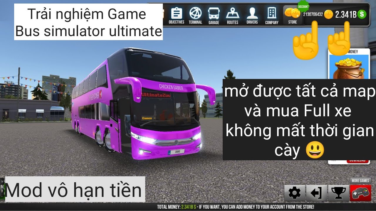 Hướng dẫn tải game Bus simulator ultimate mod vô hạn tiền trên Điện Thoại Android