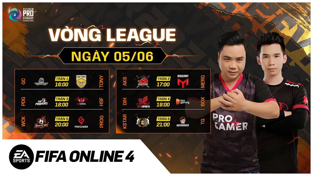 🔴[LIVE] Ngày 05/06 Vòng League FVPL Summer 2022 – Giải Đấu FIFA Online 4 Lớn Nhất Việt Nam