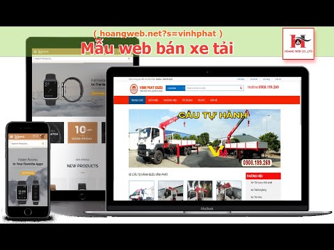 Mẫu web Bán xe tải