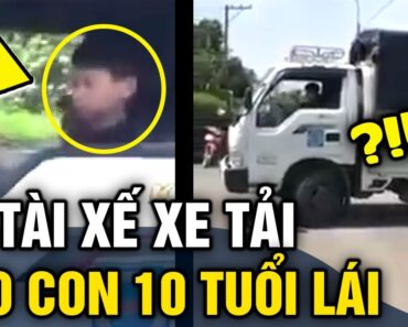 Phẫn nộ với 'TÀI XẾ' để con trai nhỏ 'CẦM LÁI' xe tải lùi vào sân nhà | Tin 3 Phút